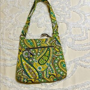 Vera Bradley Floral Paisley Shoulder Bag - Yellow and Green